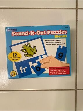 Lakeshore Sound-It-Out Puzzles Blends - Blue
